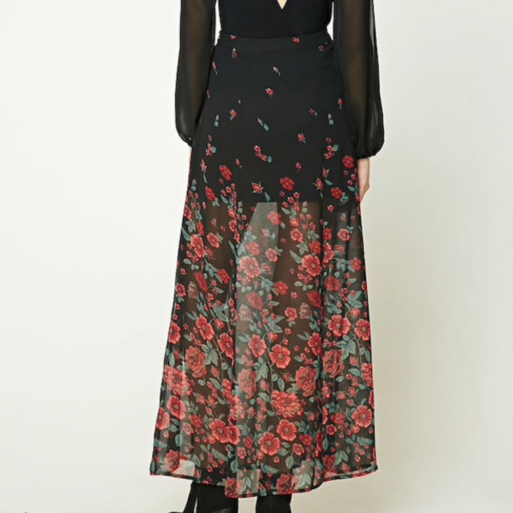Floral Print Maxi Skirt