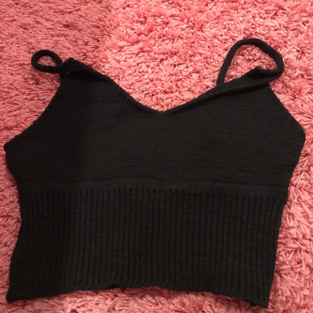 Debut Black knit tank top