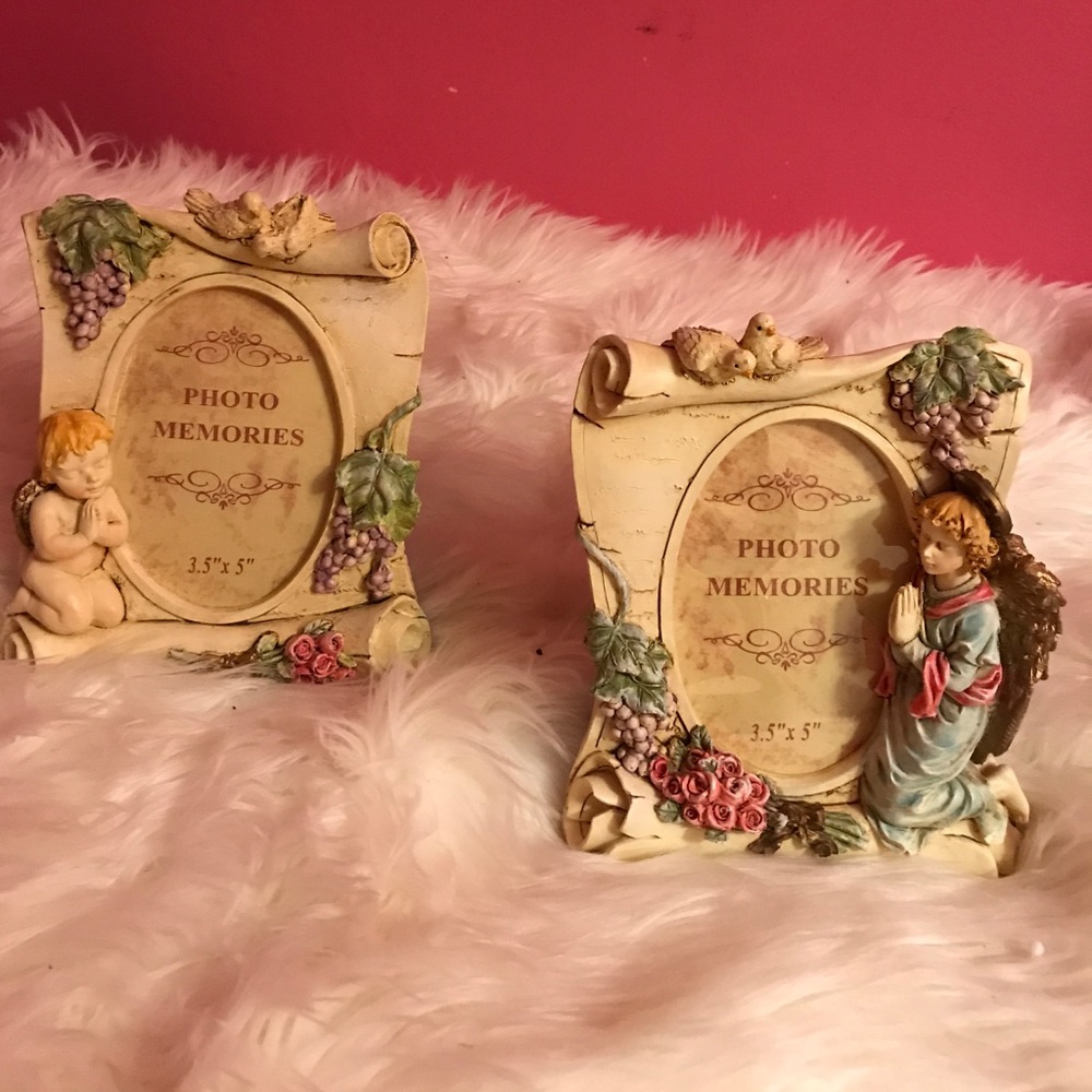 Duo Cherub/Angel Porcelain Photo Frame "New"
