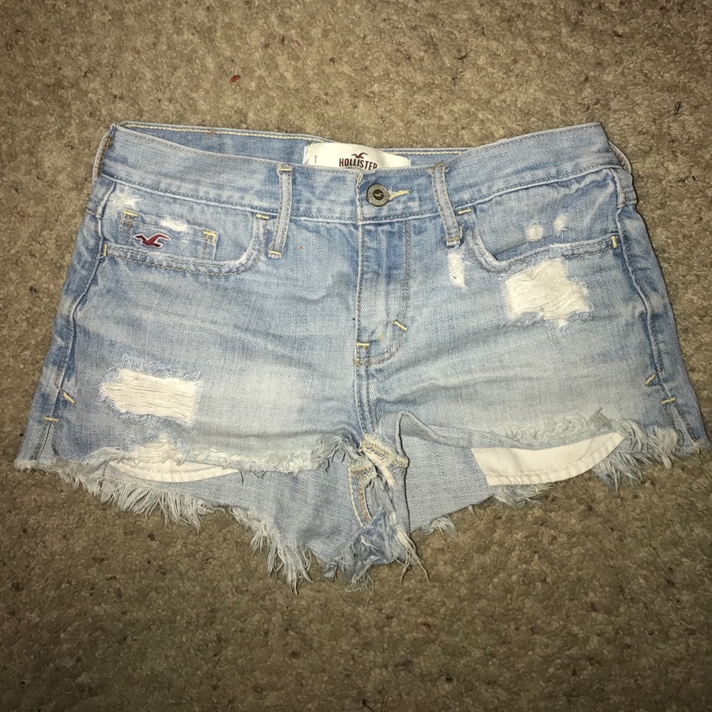 Hollister distress jean shorts