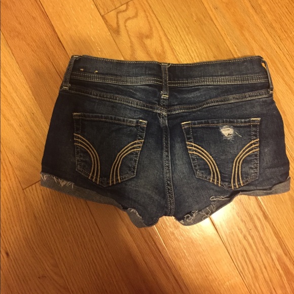 dark wash jean shorts - Picture 2 of 2