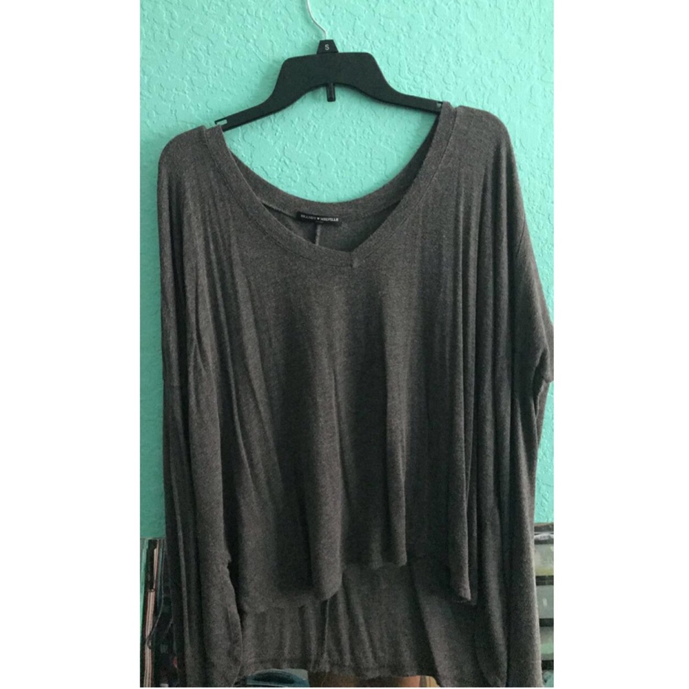 Grey Long sleeves flowy shirt