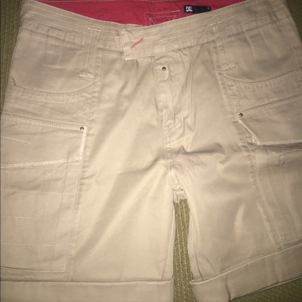 Tan DC cargo-style Bermuda shorts (New w/o tags)