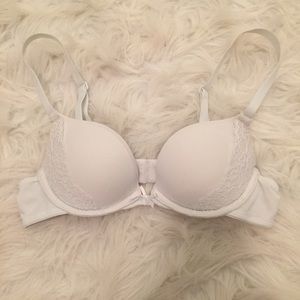 Forever 21 White Lace Push-up Bra