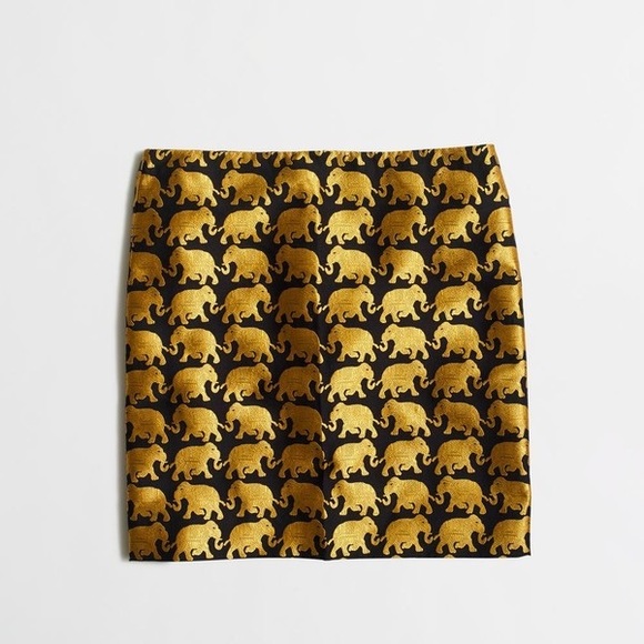 J. Crew jacquard elephant skirt - Picture 2 of 7