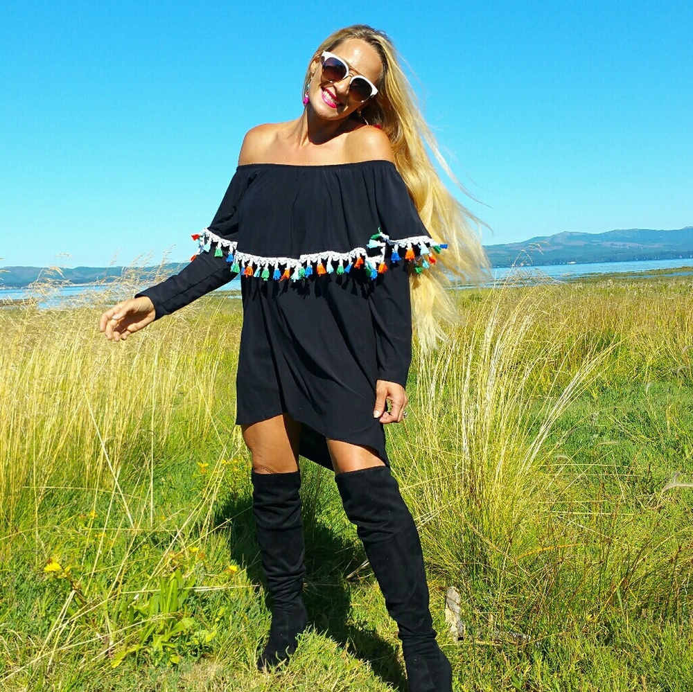 CURVE USA PLUS SIZE CURVY 🇺🇸 TASSEL TUNIC TOP - Picture 2 of 4