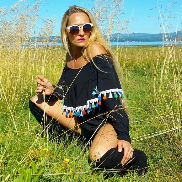 CURVE USA PLUS SIZE CURVY 🇺🇸 TASSEL TUNIC TOP - Picture 4 of 4