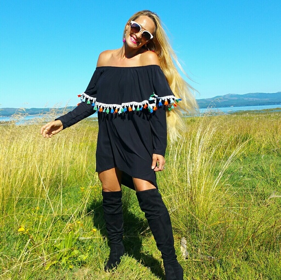 CURVE USA PLUS SIZE CURVY 🇺🇸 TASSEL TUNIC TOP - Picture 2 of 4