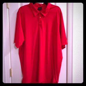 Red polo shirt, Oakley