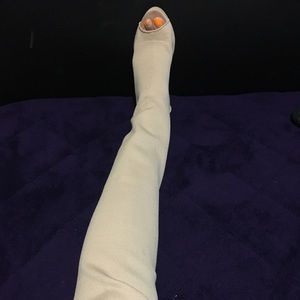 Bandage knee high boots