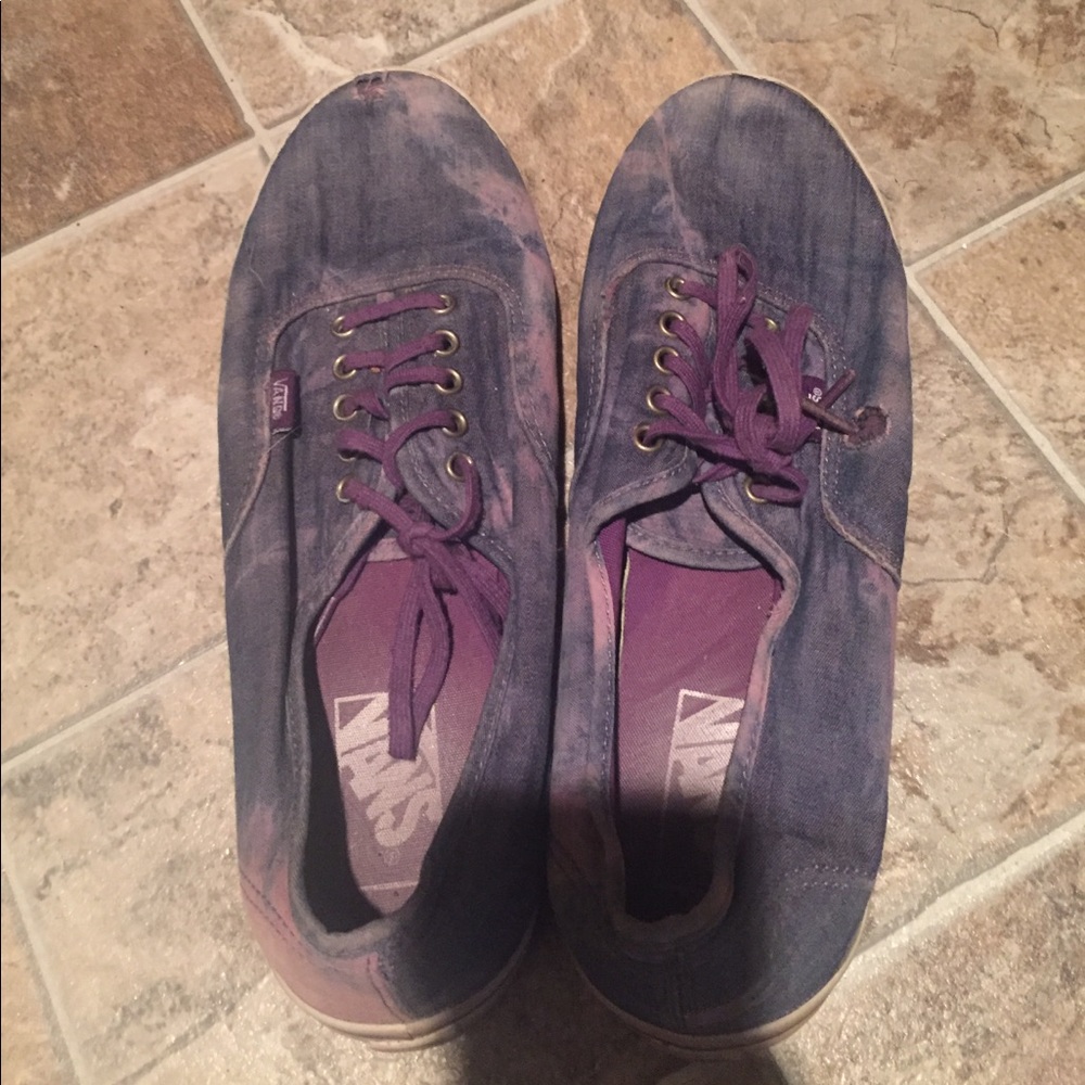 Distressed purple vans