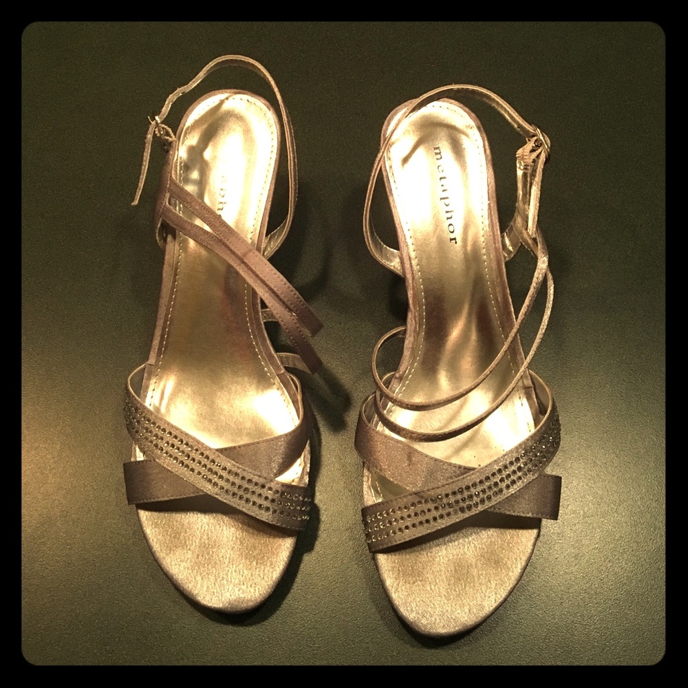 Strappy Silver Heel