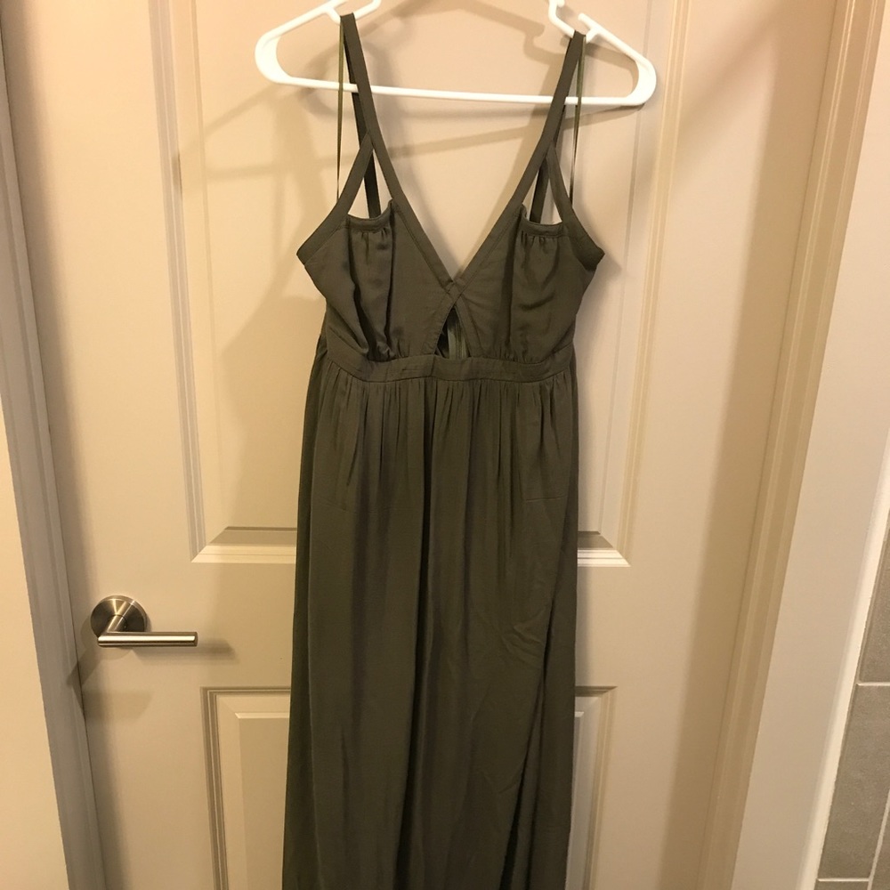 Green Tobi Maxi with Cut Outs