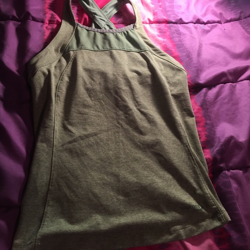 Green work out shirt