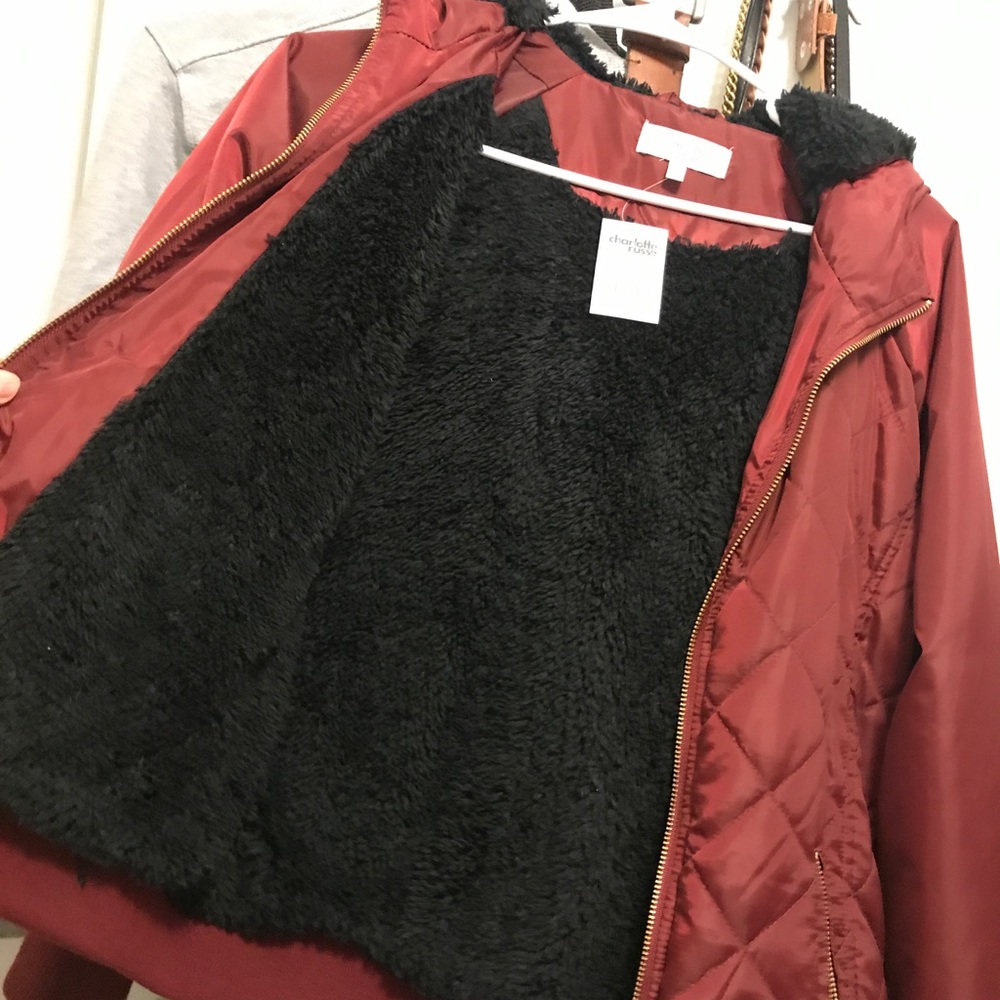Maroon coat from Charlotte Russe never worn