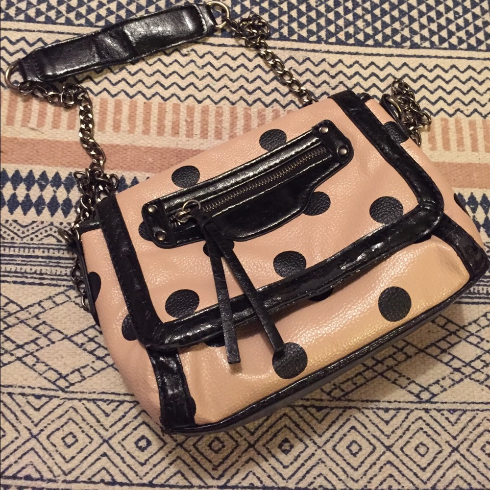 aldo ▪ polka dot crossbody pink and black