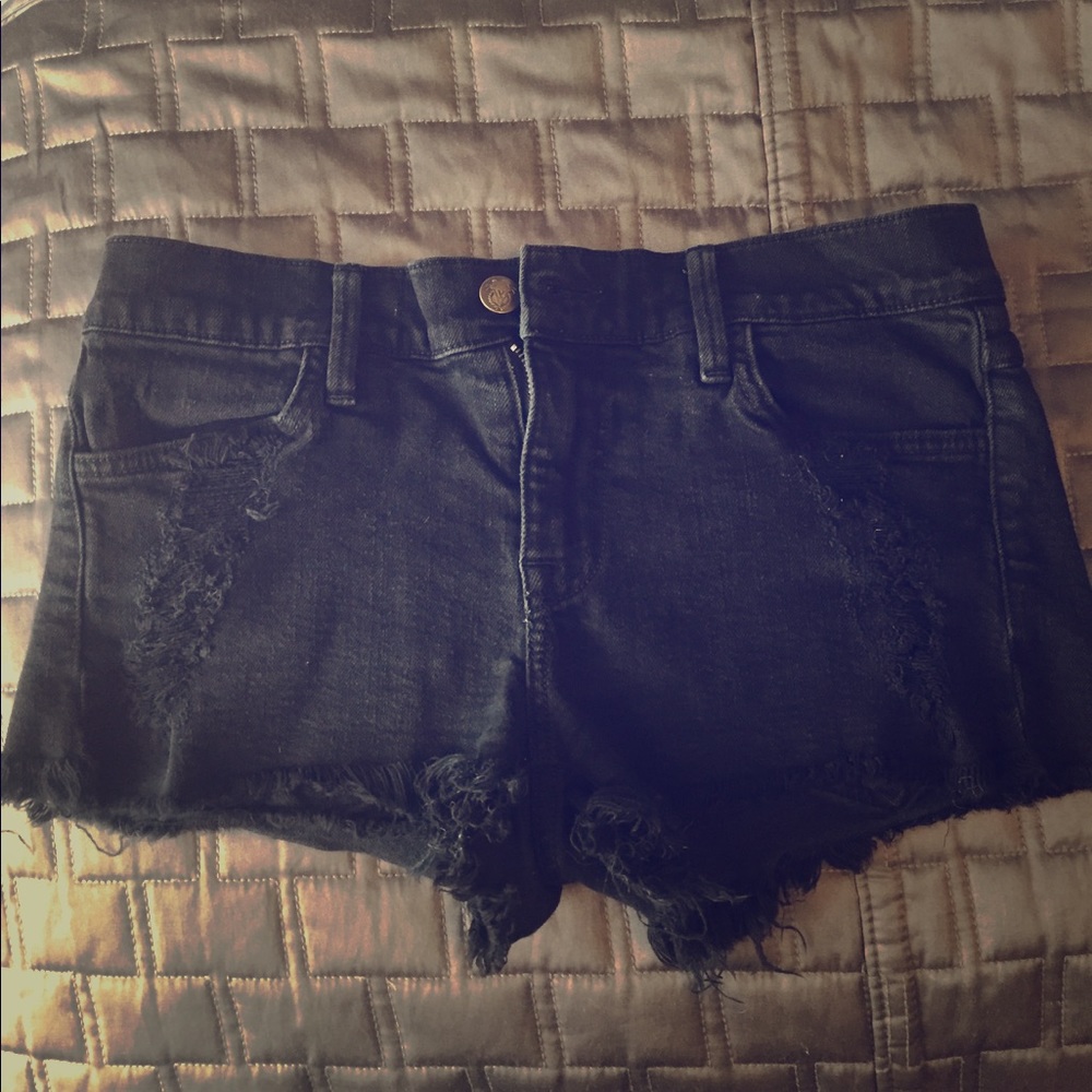 WILDFOX brand black denim shorts