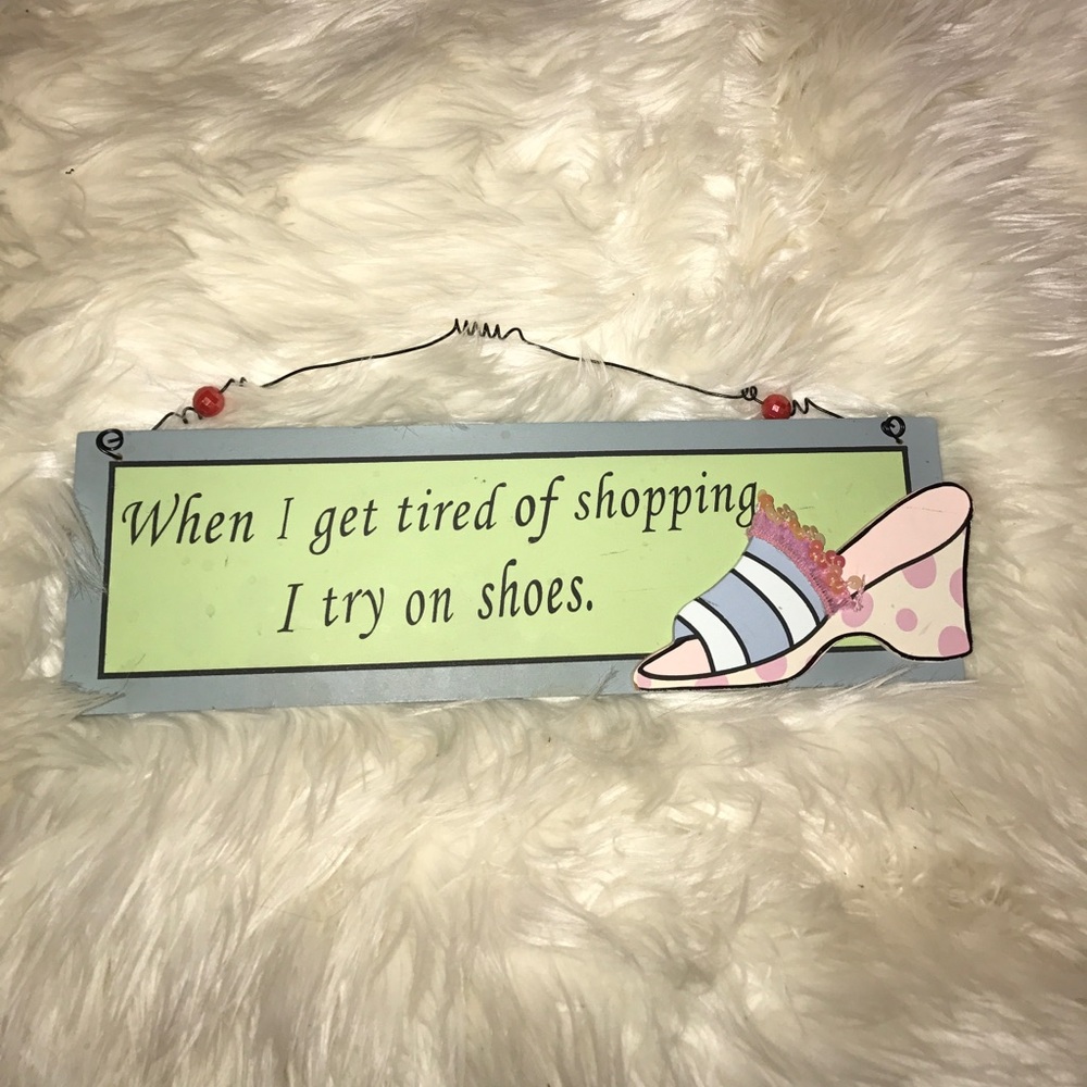 "New" Wooden Bling Shoe Plaque.