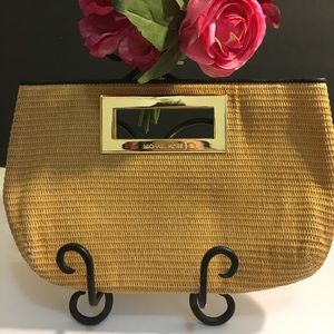 Michael Kors straw clutch