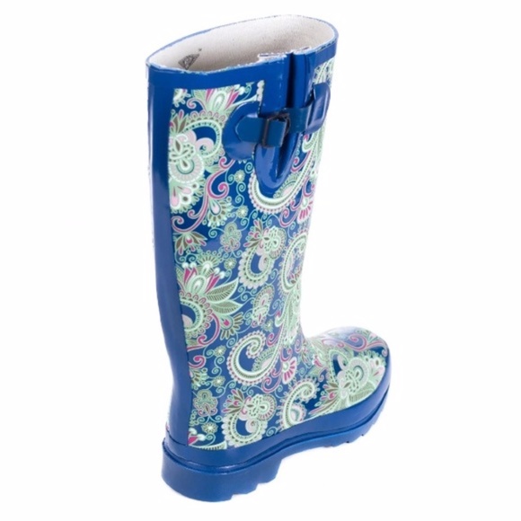 Women Blue Dream Rubber Rain Boots RB-1519 - Picture 2 of 3