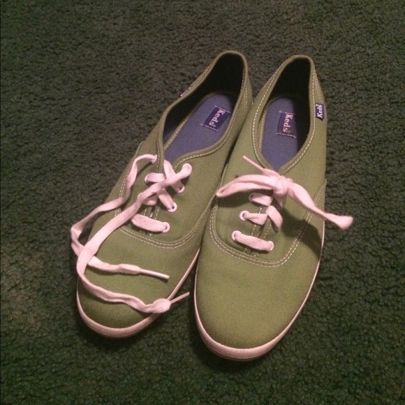Keds Shoes - Olive green lace Keds