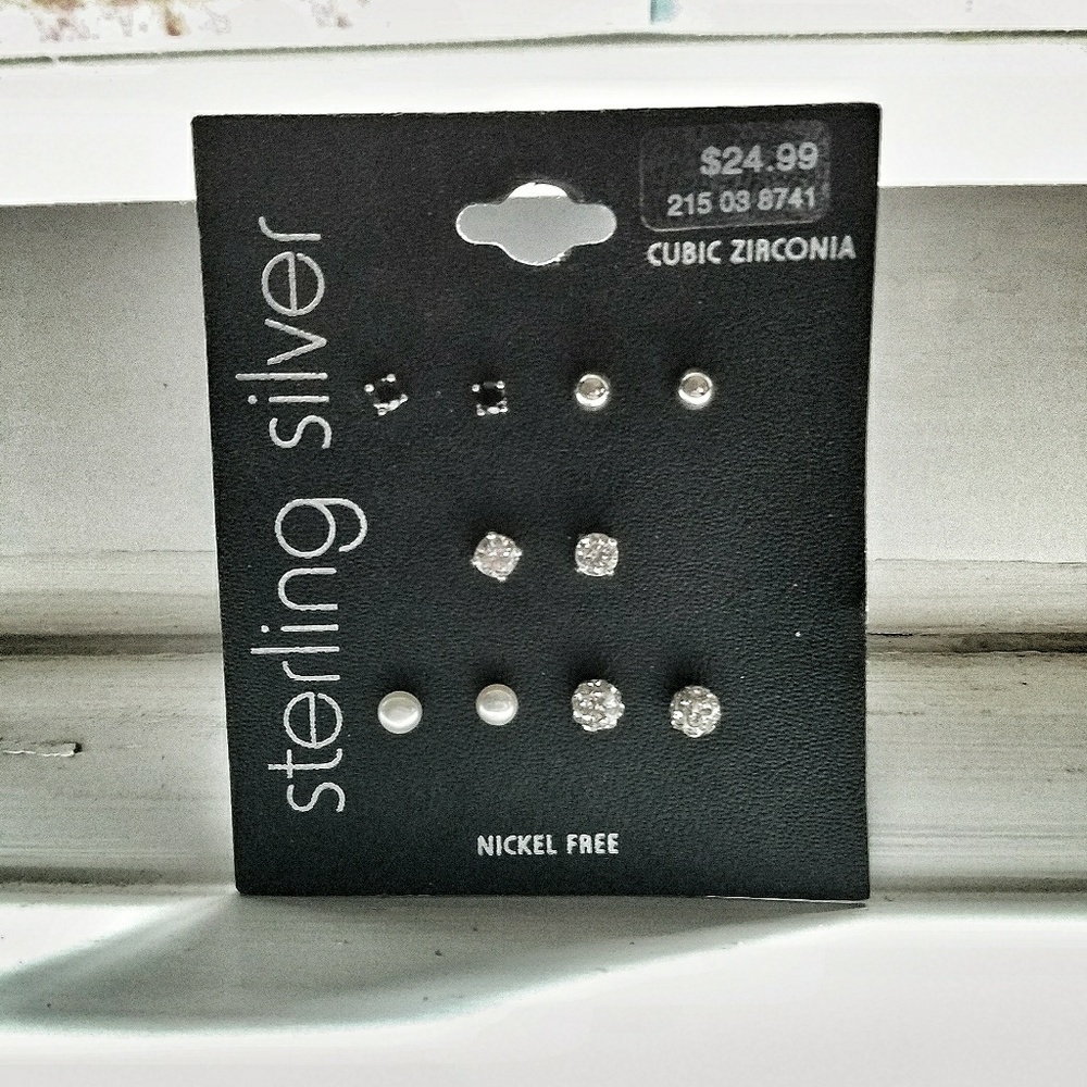 NWT Sterling Silver Earring Set