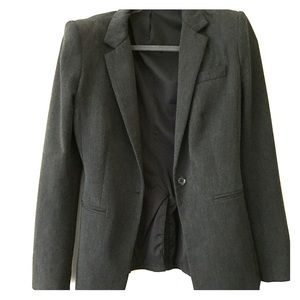 EXPRESS Charcoal Gray Fitted Blazer