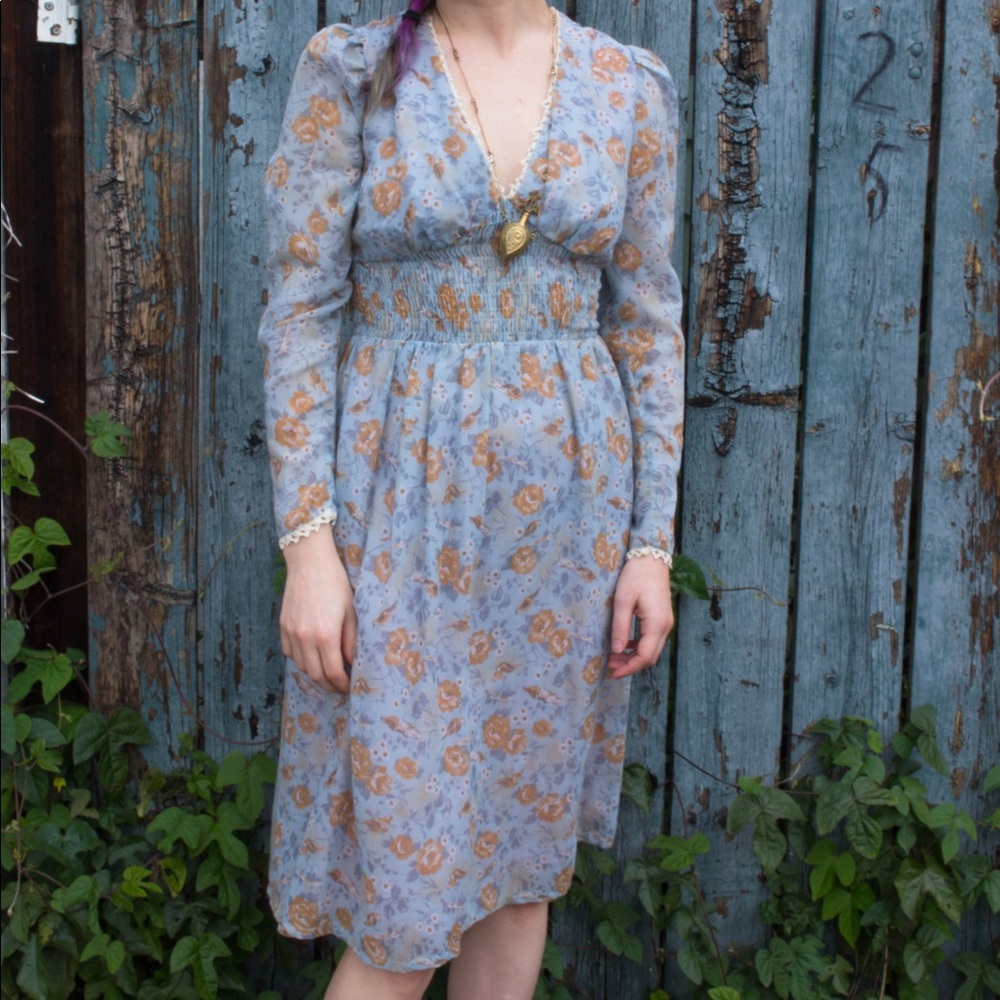 Light Blue Floral Dress