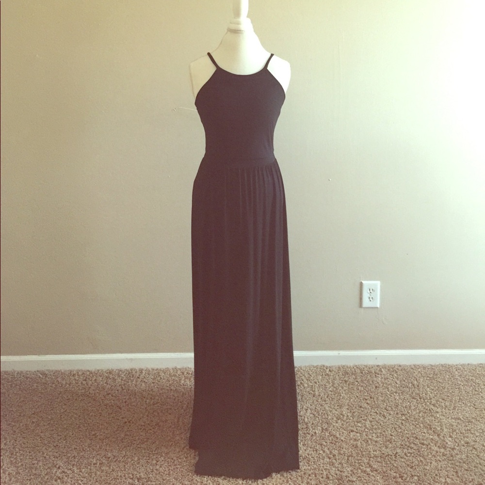 Black maxi dress