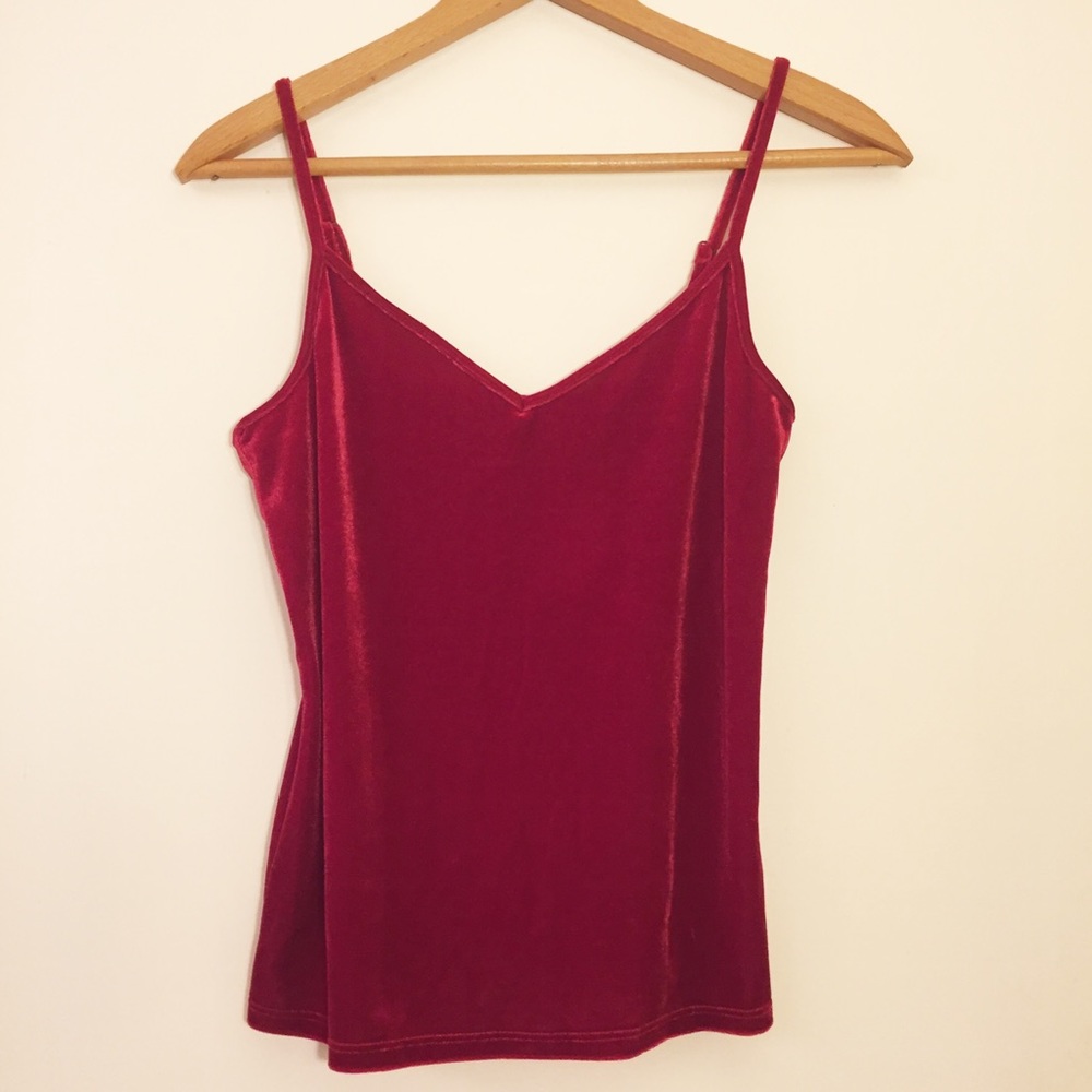 NWT SOCIALITE Nordstrom Red Velvet 90's Strap Tank