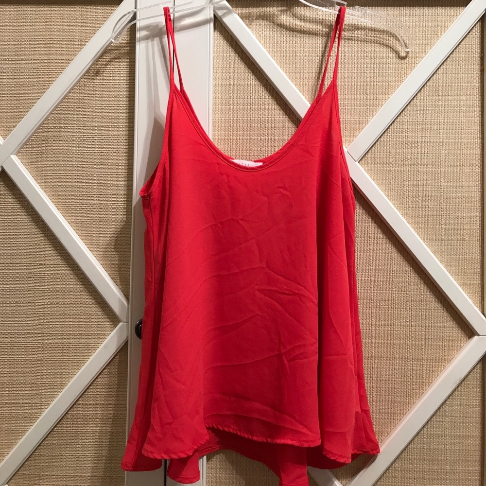 Lush Simple Flowy Red Blouse