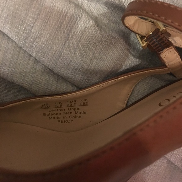 Brown leather Franco Sarto sling backs - Picture 6 of 8