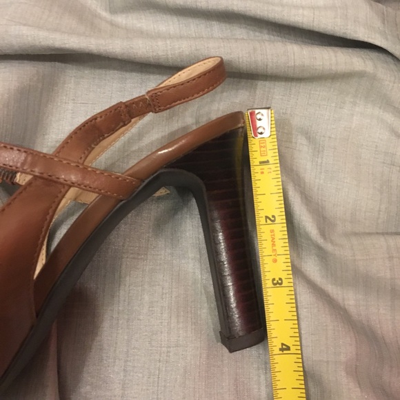 Brown leather Franco Sarto sling backs - Picture 8 of 8