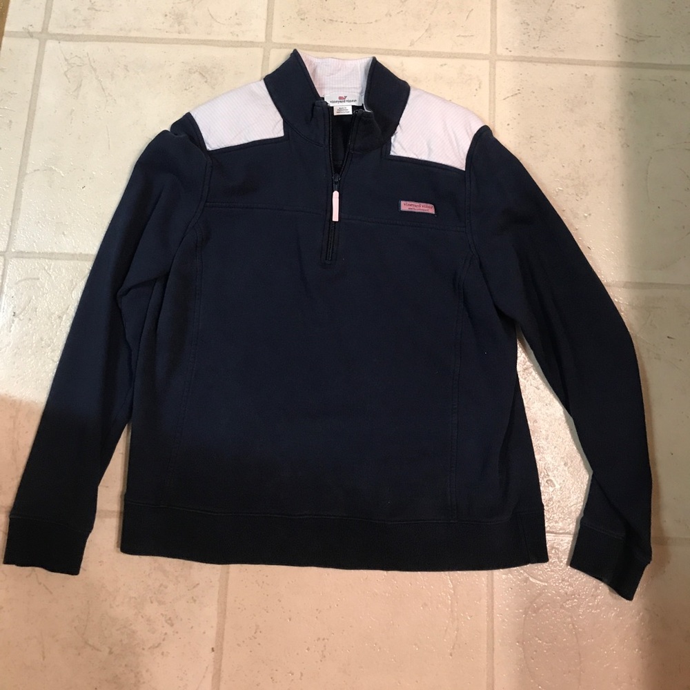 Navy Vineyard Vines Quarter-Zip Sweatshirt