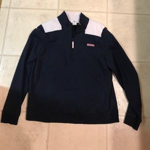 Navy Vineyard Vines Quarter-Zip Sweatshirt