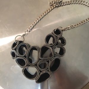 Heart shaped zipper necklace