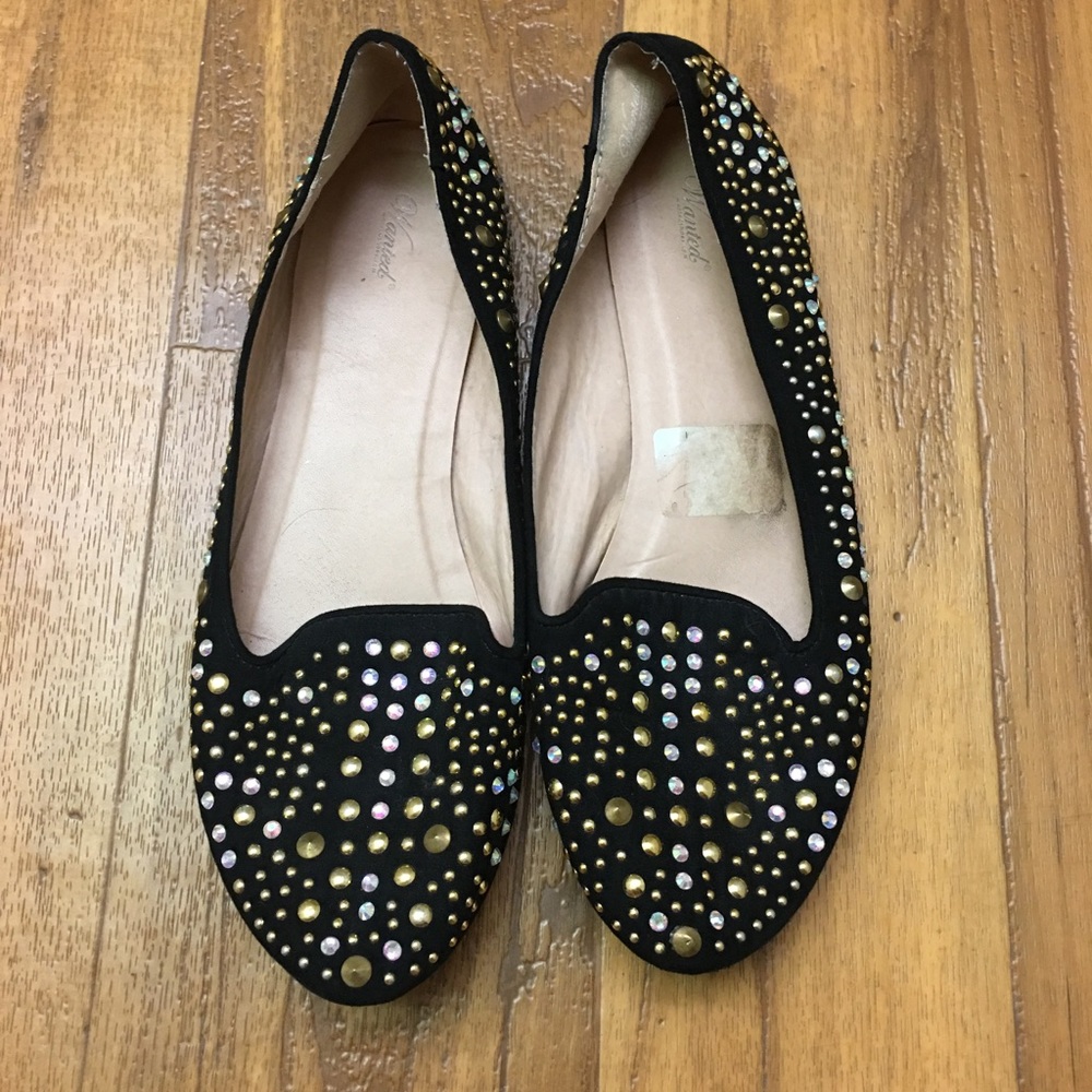 Studded black loafers