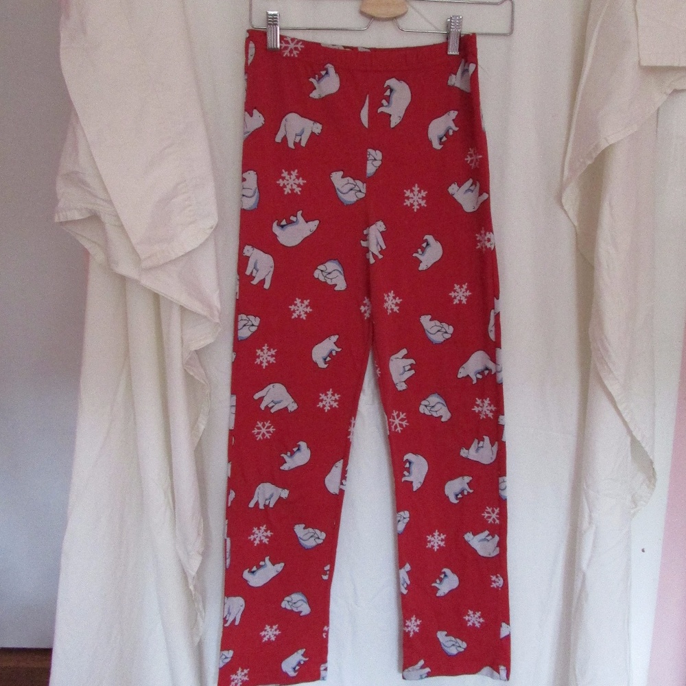 Red Polar Bear Pajama Pants