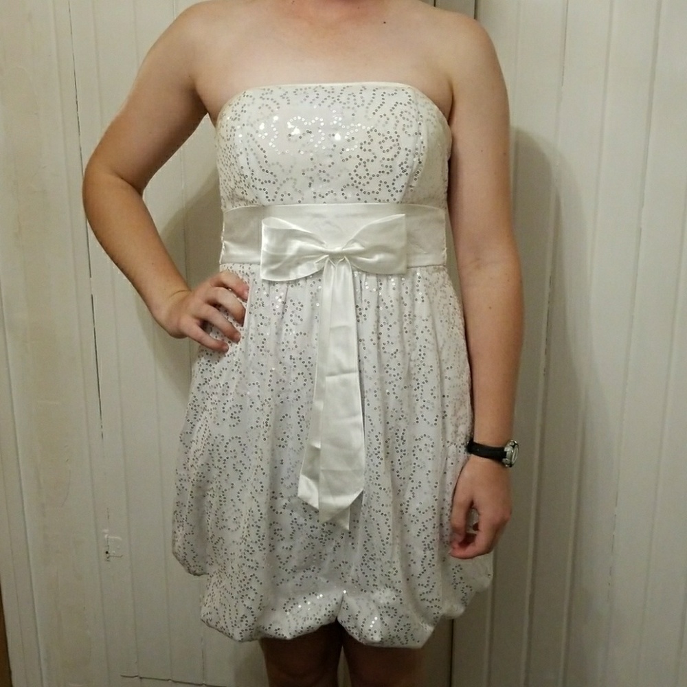 Josh Jazz White Homecoming Dress