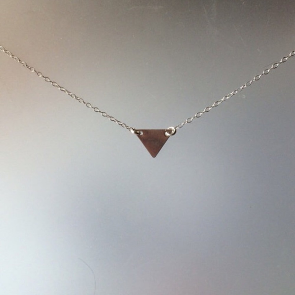 Sterling Silver Triangle Necklace