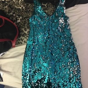 Teal/Aquamarine Sequin Dress
