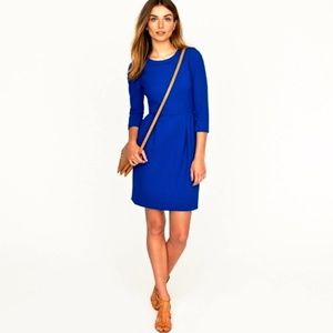 J. Crew Petite 3/4 Sleeve Crepe Wool Dress