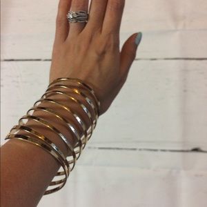 Gold spiral bracelet