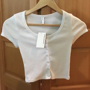 AA white crop top