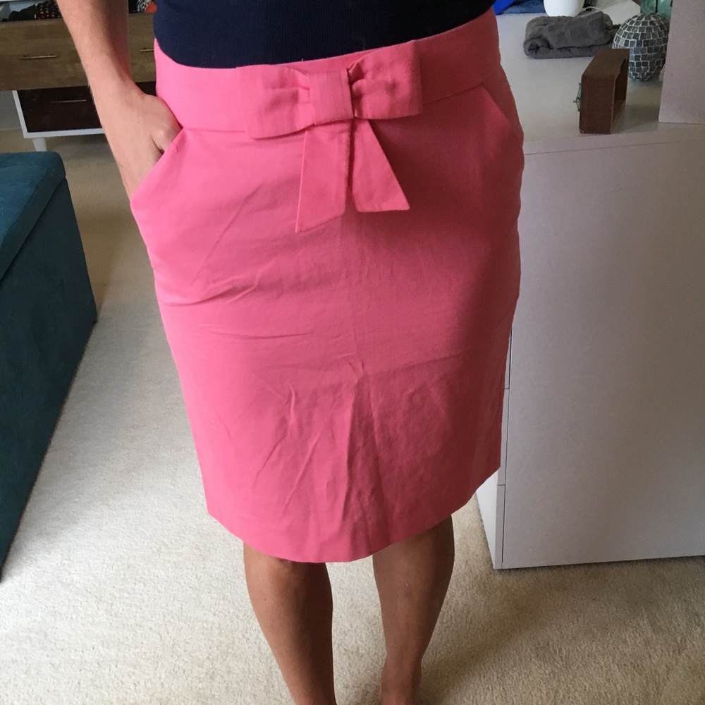 Pink pencil skirt j crew