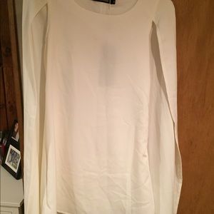 White cape dress womens size M