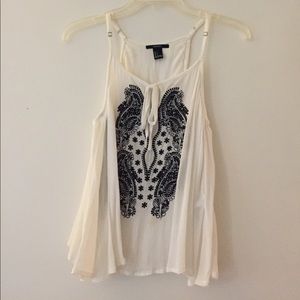 Embroidered white shirt from Forever 21