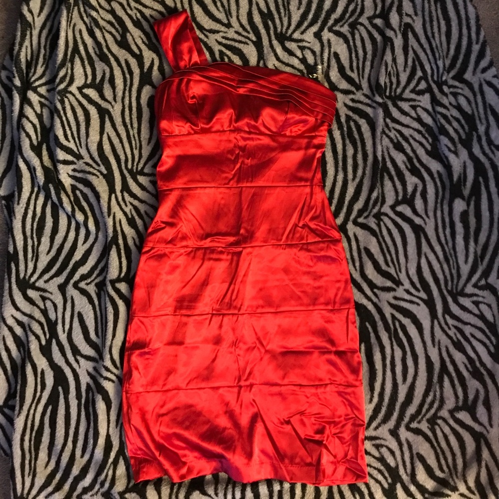 Sexy red semi formal dress