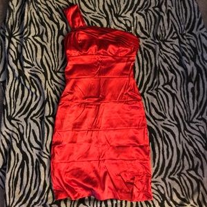 Sexy red semi formal dress