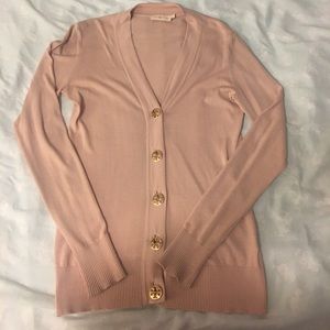 Tory Burch Blush Pink Simone Cardigan